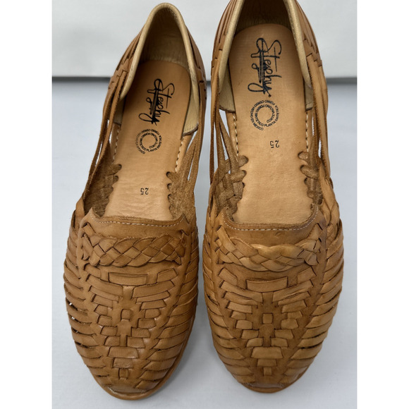 Leather Huarache Sandals Womens 8 Made In Mexico Men’s 7 Unisex - Picture 1 of 11